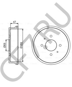 4615A012 AUWÄRTER Тормозной барабан в городе Королёв
