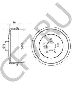 58329-4A100 Sollers Барабан тормозной задний (58329-4a100) в городе Королёв