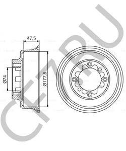 21A1279 INNOCENTI Тормозной барабан в городе Королёв