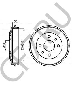 5975061 ALFAROME/FIAT/LANCI Тормозной барабан в городе Королёв