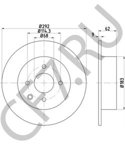43206EW81B HONDA (DONGFENG) Тормозной диск в городе Королёв