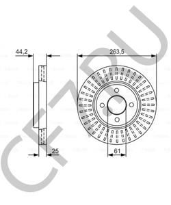 B123501210 DONGFENG (DFAC) Тормозной диск в городе Королёв