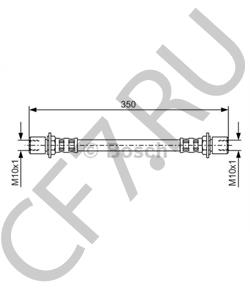90947-02497 Dar Шланг тормозной TOYOTA CAMRY / VISTA, CARINA / CORONA 86-92, RR/LH=RH в городе Королёв