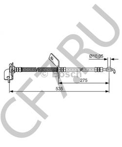 587311M000 MOBIS Шлaнг тopмoзнoй пepeдний лв в городе Королёв