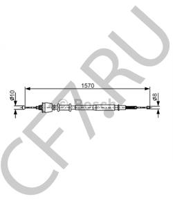 SPB101550 Oem Трос ручного тормоза (боковой, 1шт.) (AM) в городе Королёв