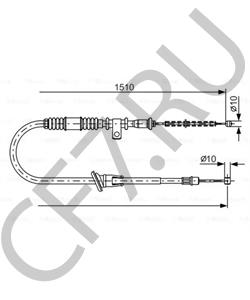 MB806051 PROTON Трос, стояночная тормозная система в городе Королёв