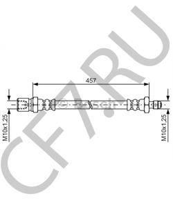24-3506025-10 ДААЗ Шланг тормозной ГАЗ-3110, ГАЗель (задний) в городе Королёв