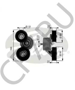 53030958AC BEDFORD Натяжной ролик, поликлиновойремень в городе Королёв