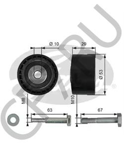 71771498 Fiat/Alfa Romeo/Lancia Ролик натяжной ремня ГРМ [ORG в городе Королёв