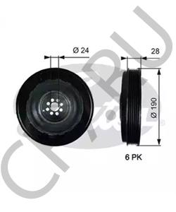 059105251AH AUDI (FAW) Ременный шкив, коленчатый вал в городе Королёв