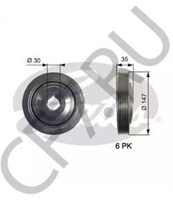 9641741980 FIAT / LANCIA Ременный шкив, коленчатый вал в городе Королёв