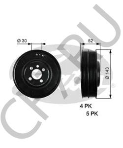 058105251E AUDI (FAW) Ременный шкив, коленчатый вал в городе Королёв