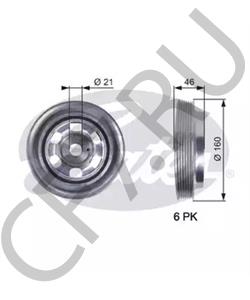 504107484 IRISBUS Ременный шкив, коленчатый вал в городе Королёв