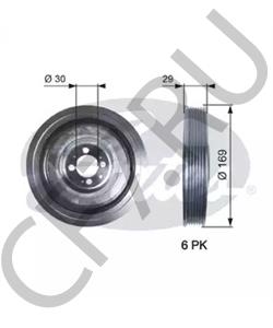 46747308 ALFAROME/FIAT/LANCI Ременный шкив, коленчатый вал в городе Королёв