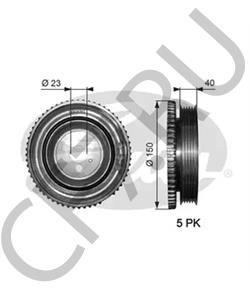 46548458 ABARTH Ременный шкив, коленчатый вал в городе Королёв