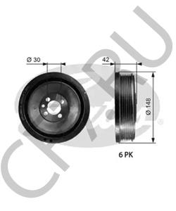 60617857 ALFAROME/FIAT/LANCI Ременный шкив, коленчатый вал в городе Королёв