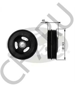 03G105243B VW (SVW) Ременный шкив, коленчатый вал в городе Королёв