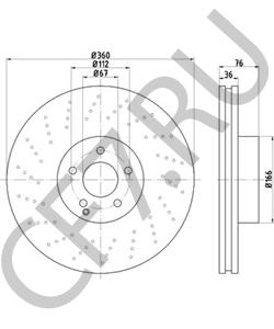 220 421 19 12 MERCEDES-BENZ (BBDC) Тормозной диск в городе Королёв
