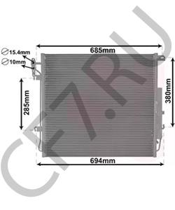 LR018404 Dasis Радиатор кондиционера 4.2/4.4AJ в городе Королёв