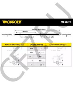 7145009000 Ssang Yong Амортизатор SSANGYONG Kyron (05-) крышки багажника левый/правый OE в городе Королёв