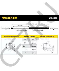 4B9827552N AUDI (FAW) Газовая пружина, крышка багажник в городе Королёв