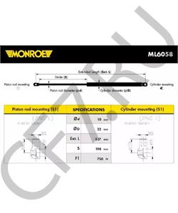 8731Q8 CITROEN/PEUGEOT УПОР КРЫШ.БАГ. [ORG в городе Королёв